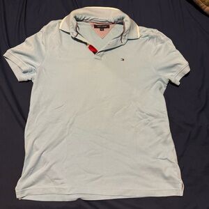 Tommy Hilfiger Light Blue Men's Polo Shirt - Size M